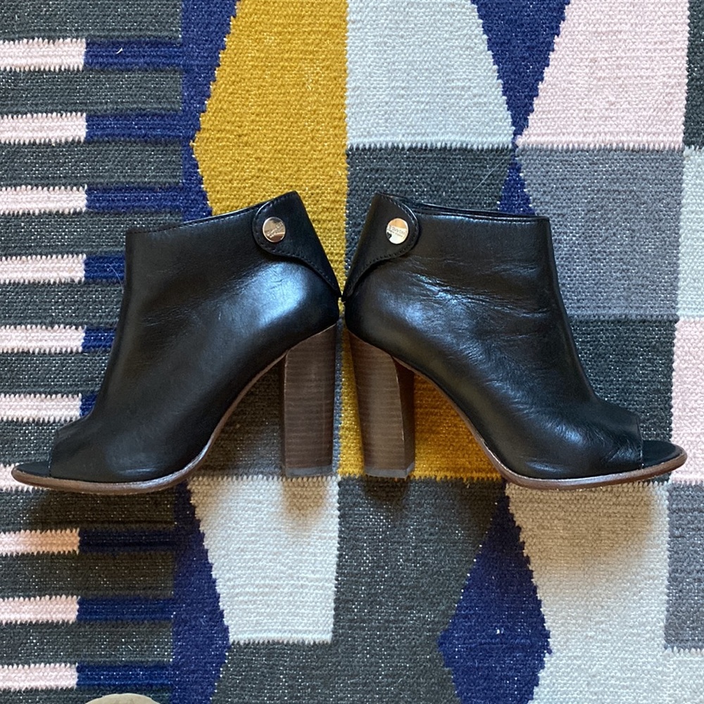 Coach Leather Peep Toe Heels